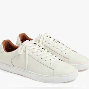 J.Crew Factory white mens Leather sneaker new comes with original box